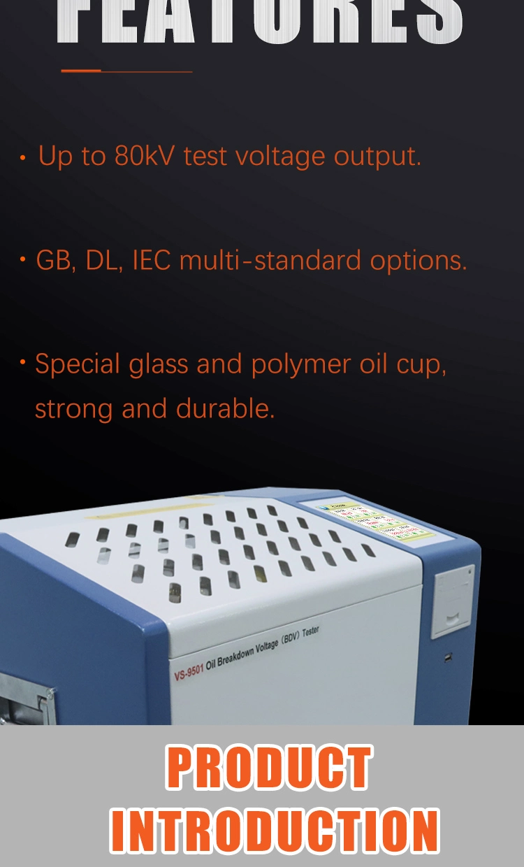 Full Atomatic Dielectric Oil Lab Testing Equipment Breakdown Voltage Analyzer Transformer Oil BDV Test Equipment