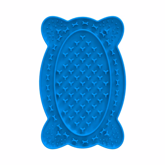 Silicone Dog Licking Tray Pet Bathroom Slow Food Mat FDA Silicone Dripping Licking Pad Pet Suction Tray Slow Feeder Lick Pat with Non